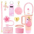 Cherry Blossom Straw Cap Accessories, Dust Plug Decoration Suit For Tumbler Bottle Fashion Accessories & Straw Cover Charm Kit Set